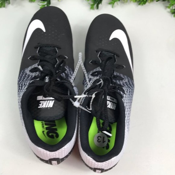Nike Men’s Black & White Track Sprint Cleats Size 13 New - Picture 6 of 8
